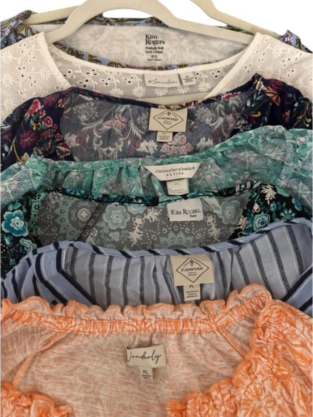 Bulk Buy - 7pc Women's Tops PL Petite Large Kim Rogers, St. John Bay, Wonderly - Picture 2 of 6